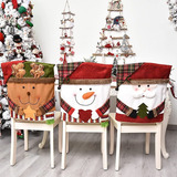 3 Cubre Silla Navideñas Funda Sillas Navidad Tela  Adorno