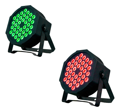 2 Cañon Par Led 36x3 W Full Color Iluminación (2pz)