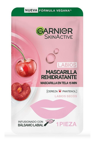 Mascarilla Para Labios Garnier 1 Pieza Momento De Aplicación Día/noche Tipo De Piel Cherry