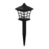 Estaca Solar Led Deco Farol Negro 35cm