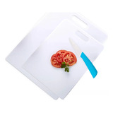 Pack X 2 Tablas De Plástico Picar Blanco Cocina Gastronomía