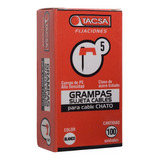 Grampas Sujeta Cable Para Cable Chato Tacsa N°5 X Caja