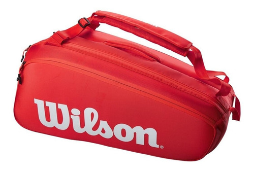 Raquetero Wilson Super Tour Para 2 Raquetas Color Rojo