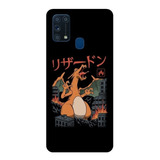 Estuche Forro Slim Huawei Samsung Diseño Fire Kaiju