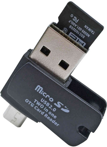 Adaptador Otg Usb Lector Memoria Sd Celulares Pc Pen Drive 