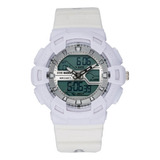 Reloj Steve Madden Dama Correa Silicón Blanco Sm4001wtwt