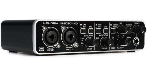 Behringer U-phoria Umc-204hd Interfaz 24bits  Envio Gratis!