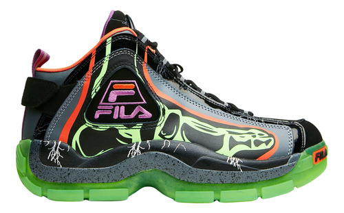 Tenis Fila Grant Hill Spooky Negro Verde Caballero Original