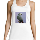 Musculosa Mujer Aves 1 Loro Parlanchin De Colores