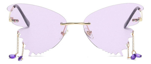 Gafas De Sol De Mariposa, Colgante De Diamantes De Imitación