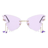 Gafas De Sol De Mariposa, Colgante De Diamantes De Imitación