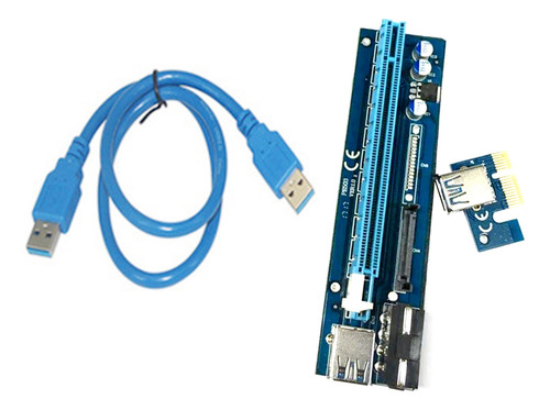 Cable De Extensión Pe503 Pci-e 1x A 16x Fuente De Alimentaci