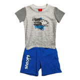 Conjunto Peanuts Snoopy Set 2 Pz Azul Para Niño 5866