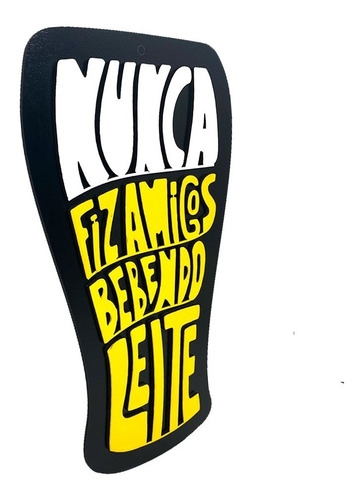 Placa Decorativa Frase Cerveja 3d Relevo Bar Boteco Decoraçã