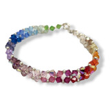 Pulsera  Flor Con Cristales Swarovski 20 Colores