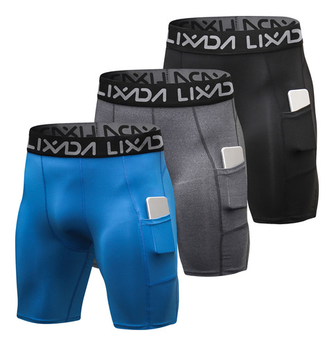 Pantalones Cortos Deportivos Para Hombre Con Bolsillo Lixada