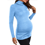 Sweater Embarazada Maternal Lanilla Tejido Suave  