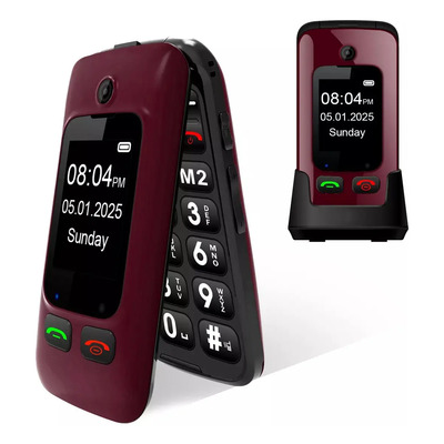 Yeemovil F22 Teléfono Celular Para Adultos Mayores, 4g Teléfono Plegable Con Botones Grandes, Doble Pantalla, Sos Botón, Volumen Alto | Meses sin interés