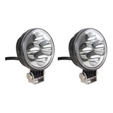 X2 Faro Led Auxiliar 12w Universal 8 Cm Diámetro 12/24 V 