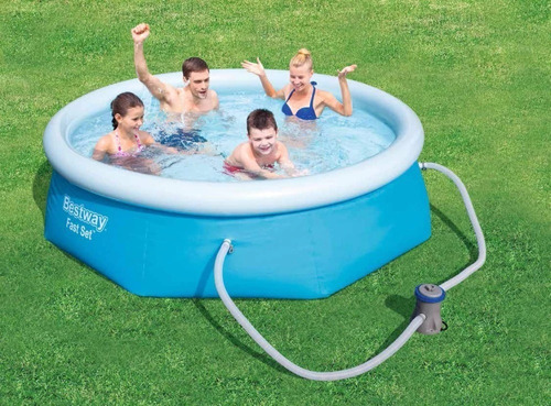 Piscina Bestway 2100 Litros Inflável Bomba Filtro 220v 57268