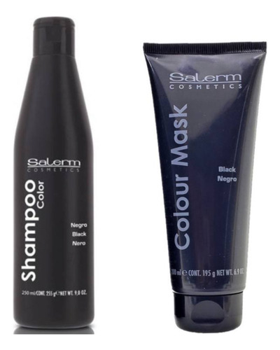 Salerm Cosmetics Dúo Shampoo Y Mask Color Negro