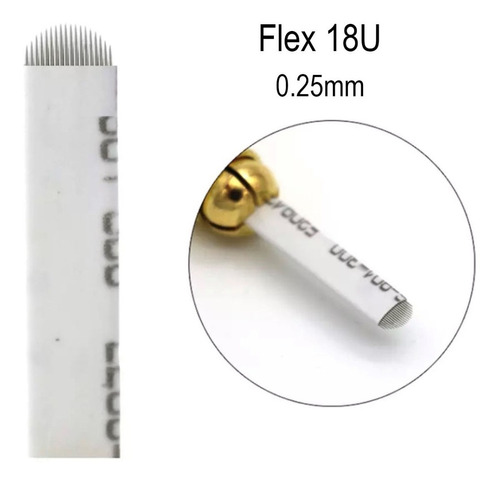 100 Navajas Microblading 18u Flex 0.25mm