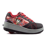 Tenis Patín Paw Patrol Para Niño Color Negro