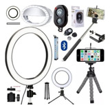 Kit Youtuber Completo Videos + Clip Luz + Controle Bluetooth