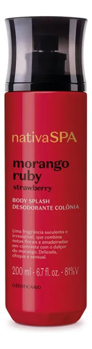 O Boticario Nativa Spa Morango Ruby Body Splash 200ml