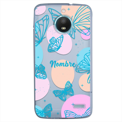 Funda Para Motorola Mariposas Personalizada Con Nombre