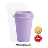 20 Vasos Reusables Rígidos Mini Cafeteros / Mini Star 12 Oz. Color Morado Pastel