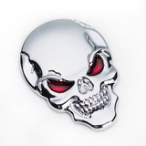 Adesivo Emblema 3d Cranio Caveira Metal Carro Moto  Tunning