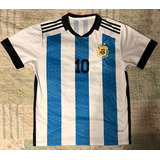 Camiseta Argentina Titular Mundial Qatar - Usada - Talle Xxl