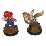 Lote 2 Figuras Amiibo Mario Y Starfox Smash Nintendo 
