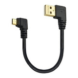 Cable Cargador Mxtechnic Chapado En Oro Corto Micro Usb, 10 