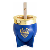 Mate Pampa Boca Juniors + Bombilla + Packaging Oficial