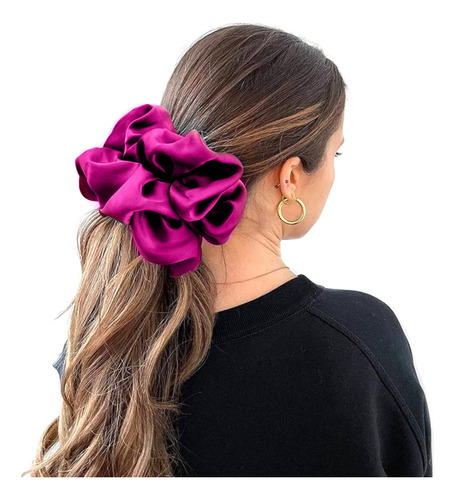 Scrunchies, Moña. Bamba Grande Cabello Satén