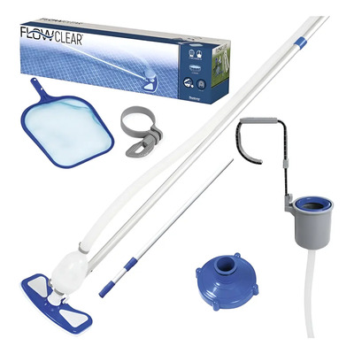 Kit Limpieza Albercas Piscinas Aspira Fondos Mantenimiento Multicolor