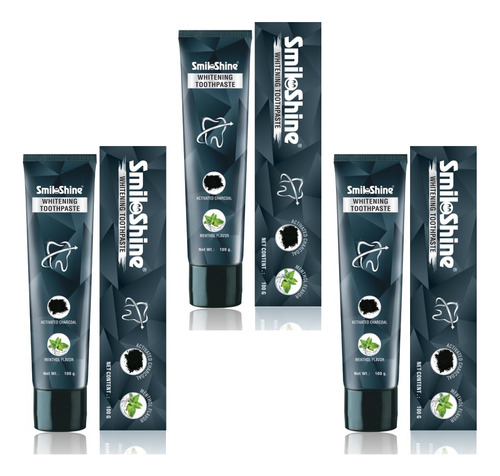 Smiloshine Pasta De Dientes Blanqueadora Con Carbon Activado