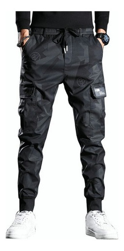 Pantalón Deportivo Cargo Casual Estilo Hip-hop Para Hombre