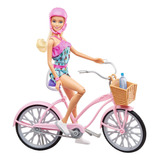 Muñeca Barbie Ftv96 Con Bicicleta Y Accesorios