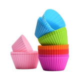 Pirotines Reutilizable X12 Muffins Silicona Colores Surtidos