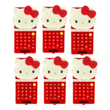 Mayoreo 6 Calculadoras De Bolsillo Hello Kitty Color Rojo