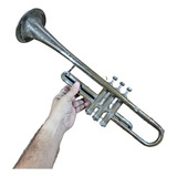 Trompete Antigo Metal Decorativo Incompleto 50x15x11cm 920g