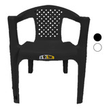 Poltrona Plástica Cadeira Com Encosto Resistente Duoplastic