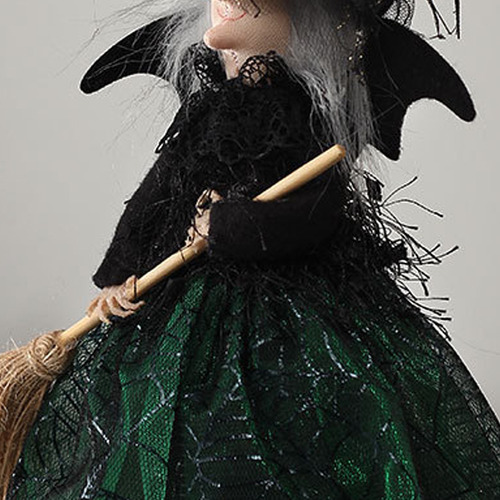 Muñeca Bruja De Decoración De Halloween Vestida Con Falda De