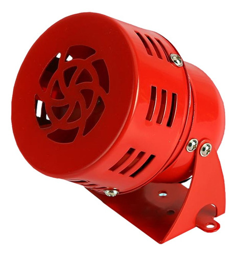 Sirena Metálica Mini Roja Turbina 100db 24v Vdc Alarma Motor