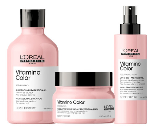 Shampoo + Tratamiento + 10 En 1 Vitamino Color Loréal Pro