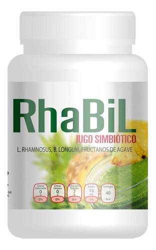 Suplemento En Polvo Desacaf Biotec  Rhabil Jugo Simbiotico Sabor Piña/nopal En Bote De 250g