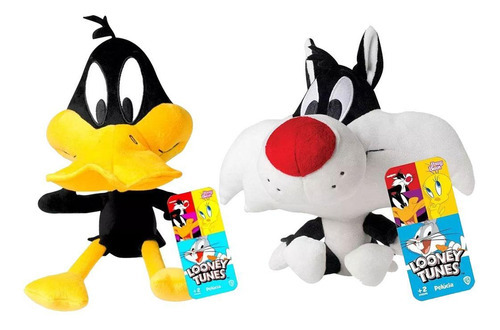 Boneco Pelúcia Looney Tunes Frajola E Patolino - Baby Brink